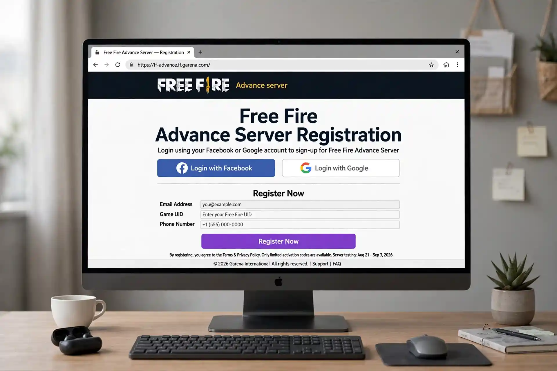 free fire advance server