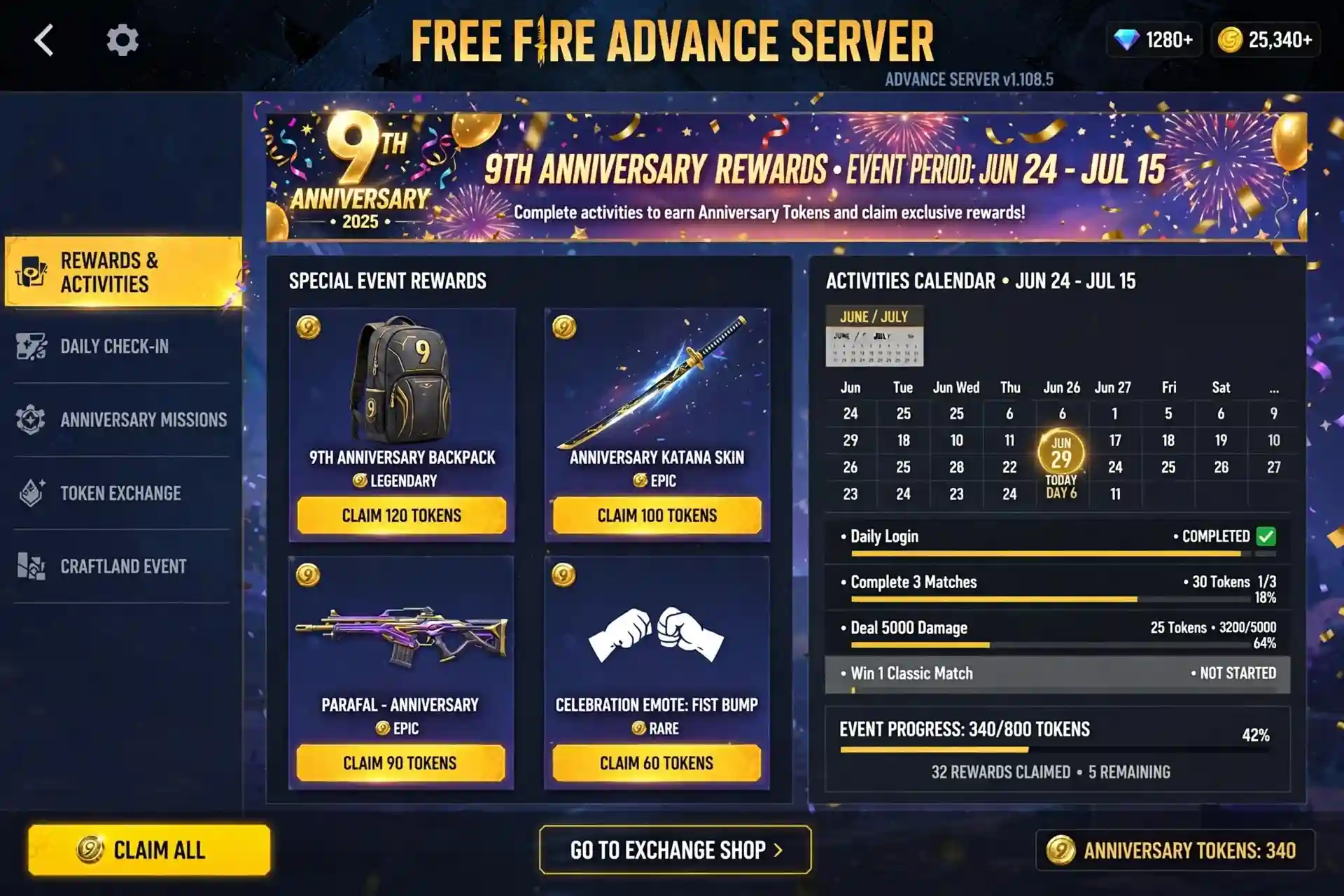 ff 9th anniversery rewards