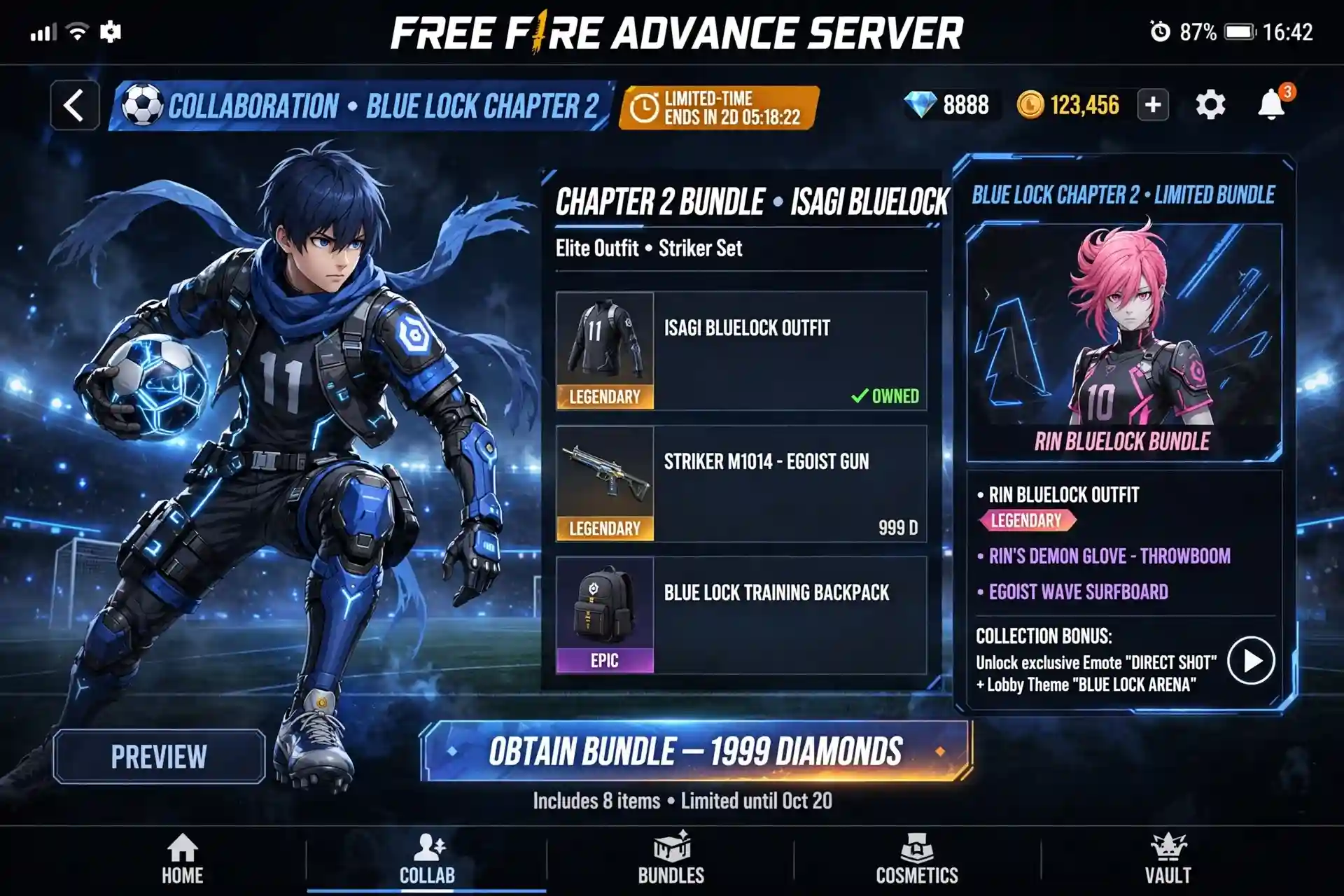 ff advance server Blue Lock