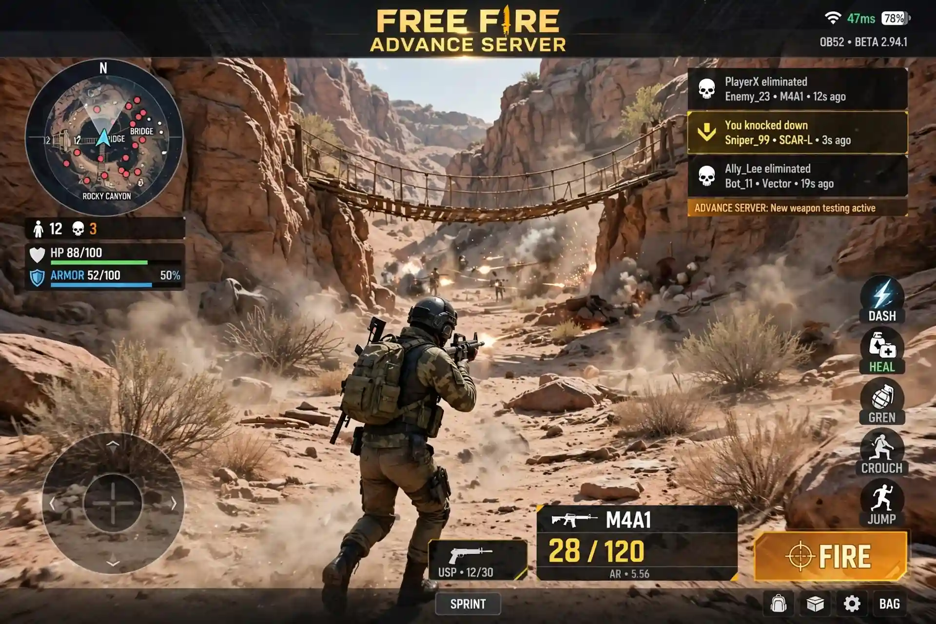 get free fire advance server